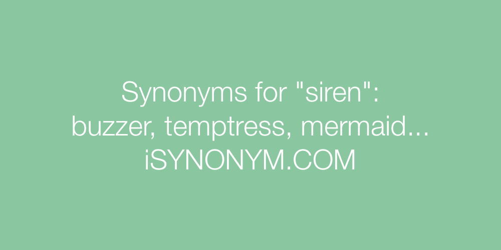 Synonyms siren