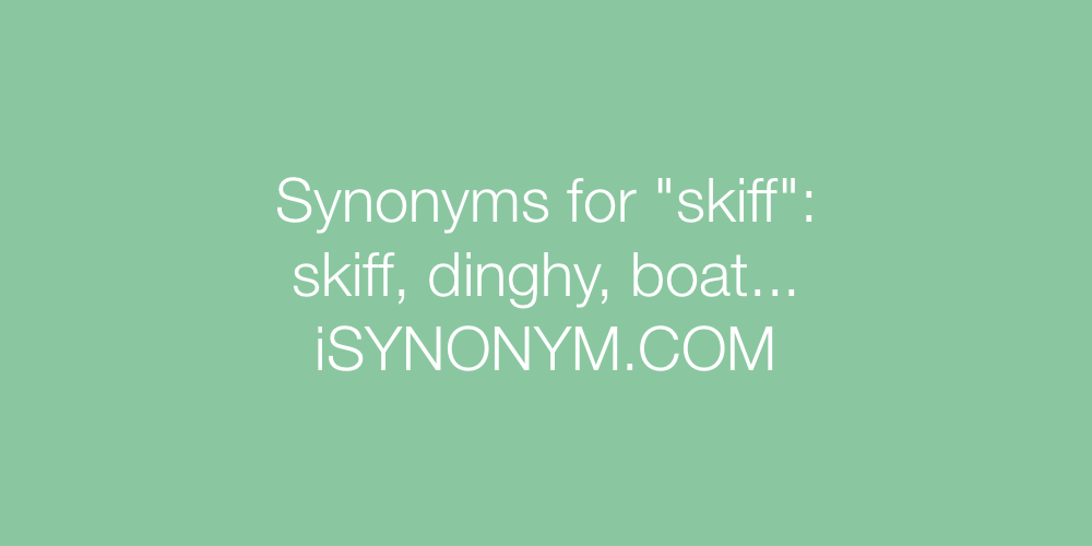 Synonyms skiff