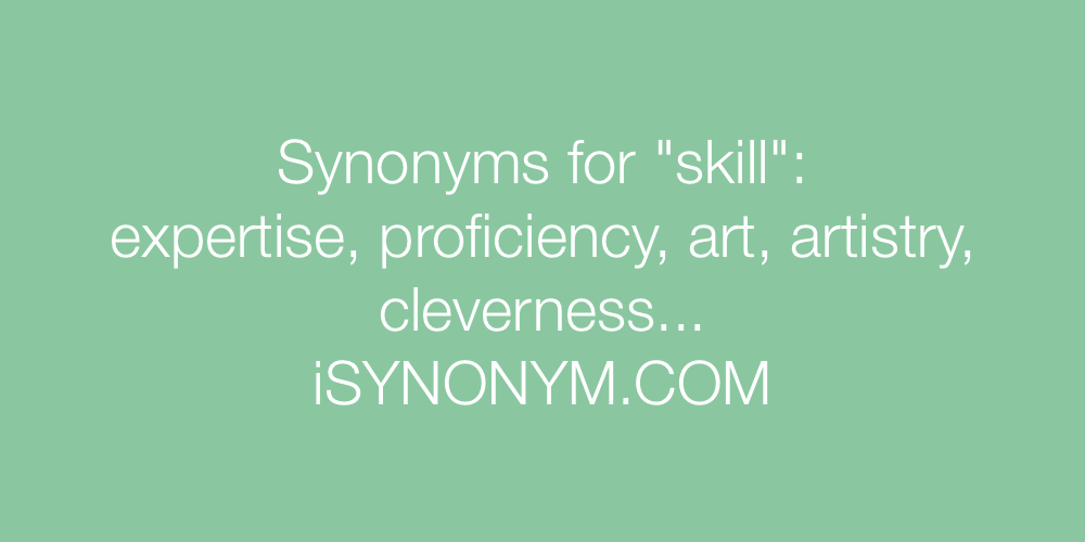 Synonyms skill