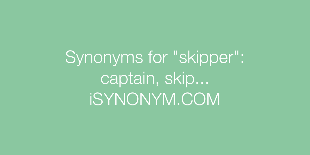 Synonyms skipper