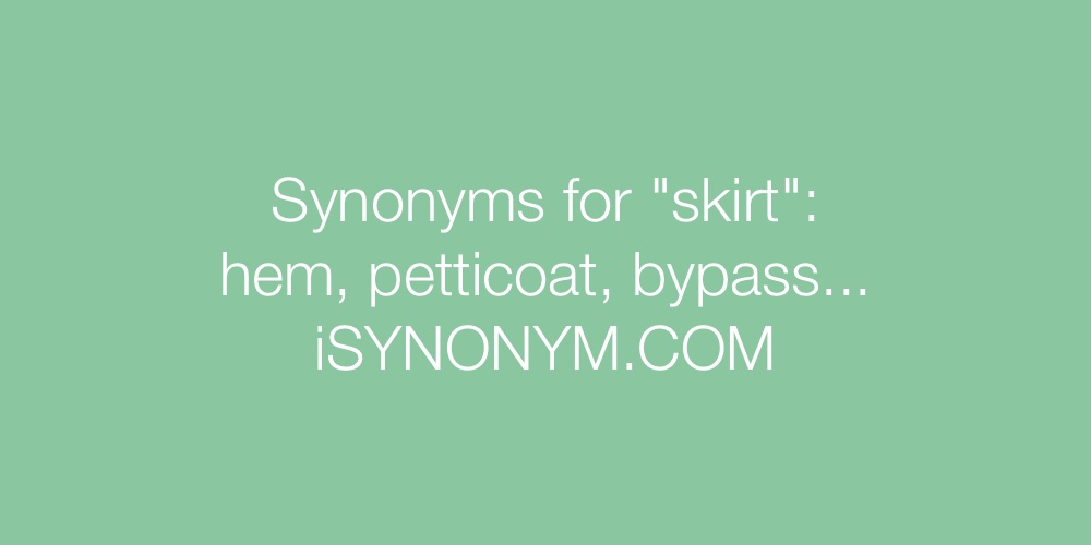 Synonyms skirt