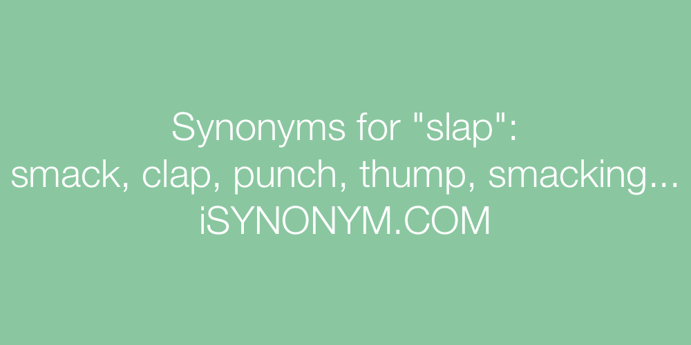 Synonyms slap