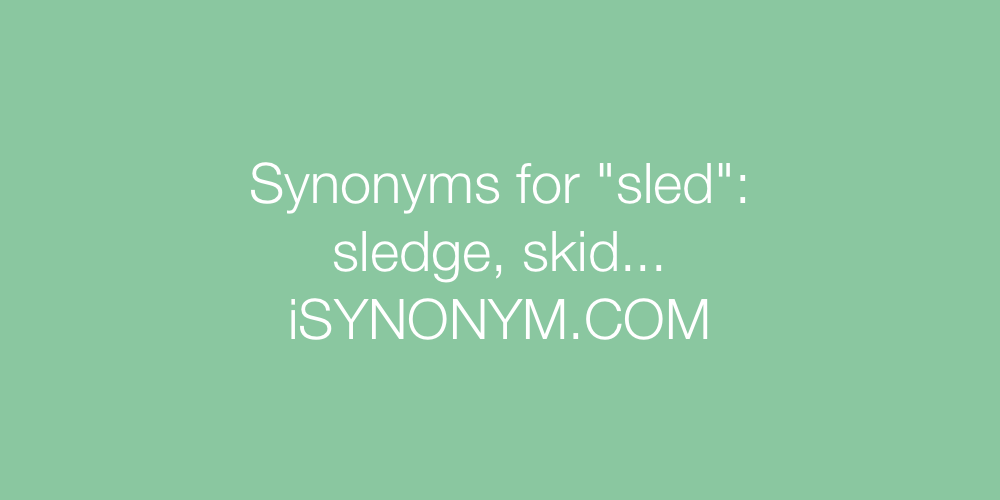 Synonyms sled