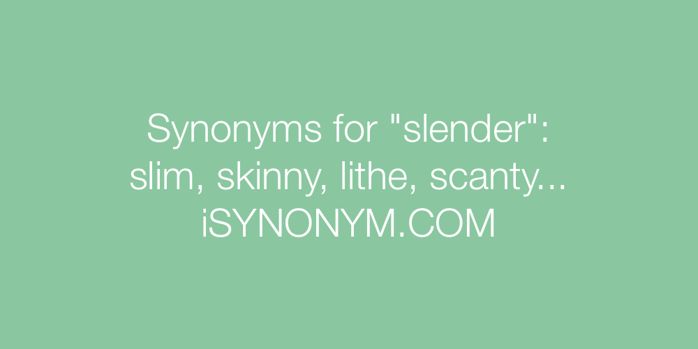 Synonyms slender