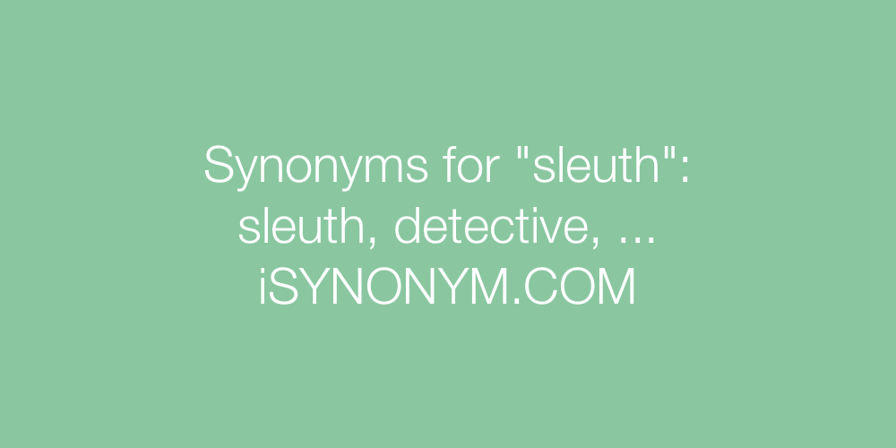 Synonyms sleuth