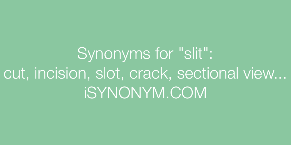 Synonyms slit