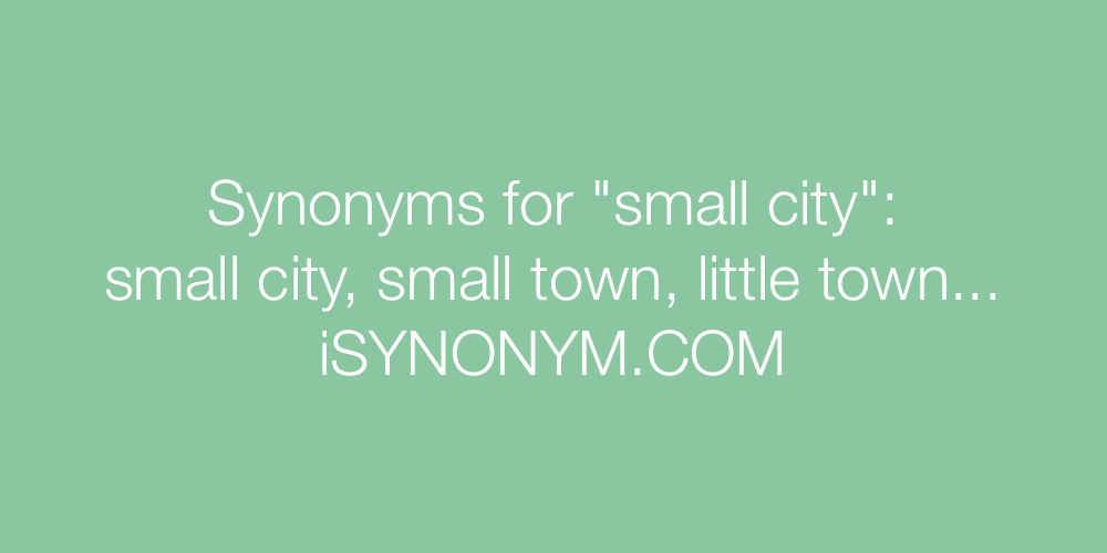 Synonyms small city