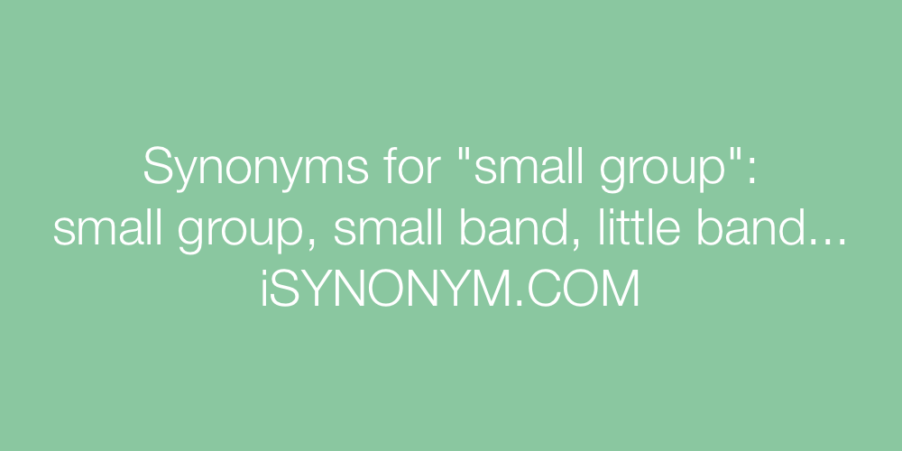 Synonyms small group