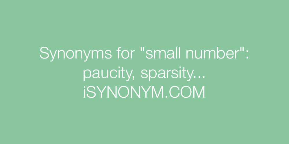 Synonyms small number