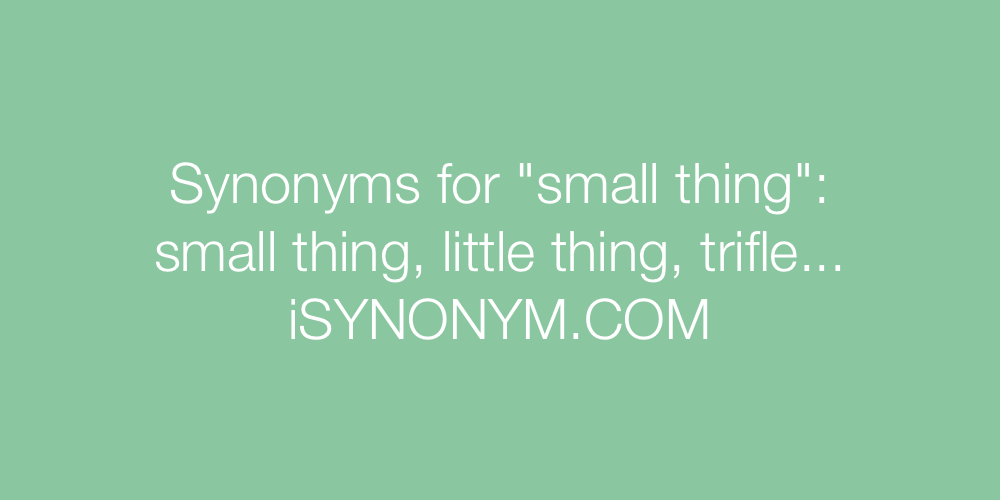Synonyms small thing