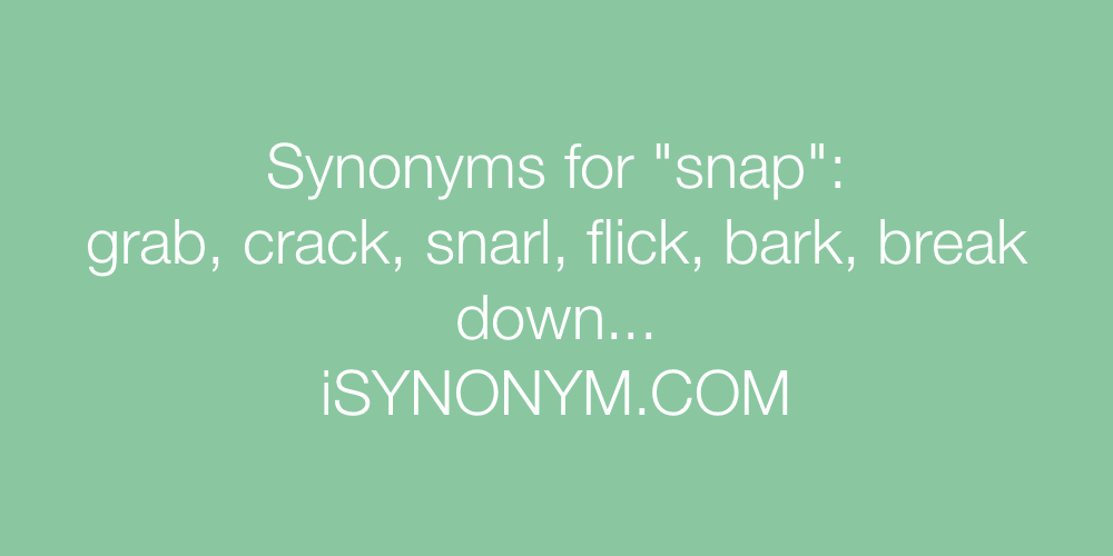 Synonyms snap