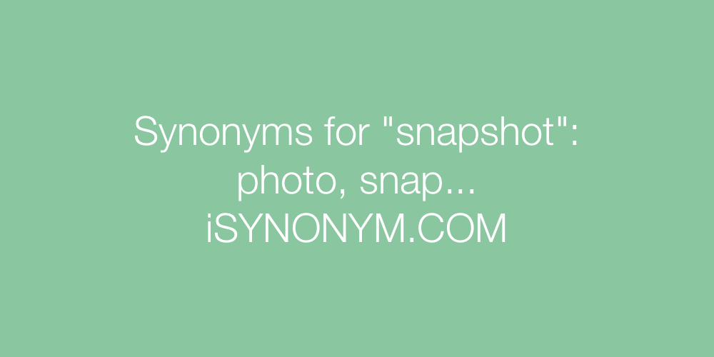Synonyms snapshot