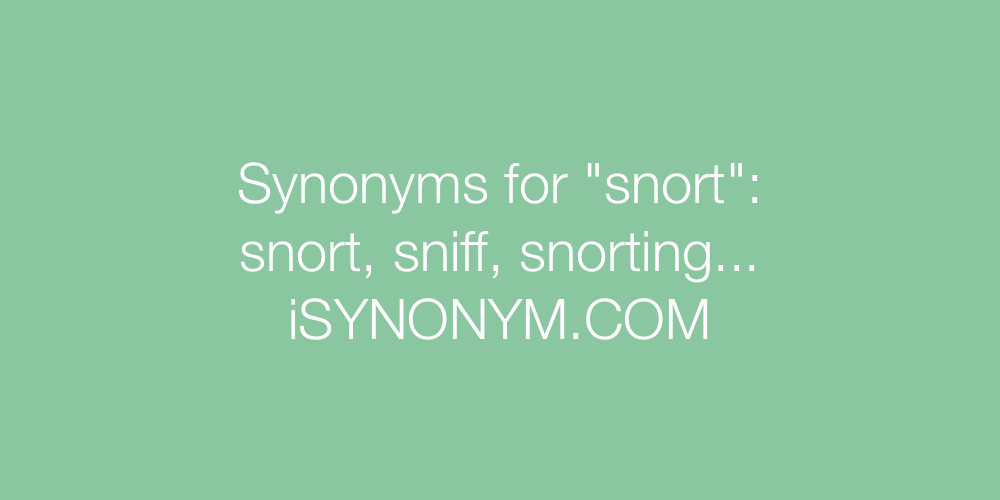 Synonyms snort