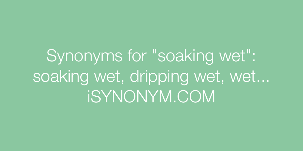 Synonyms soaking wet