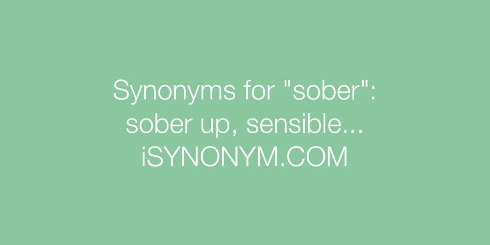Synonyms sober
