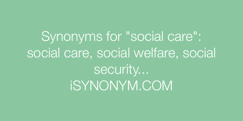 Synonyms social care