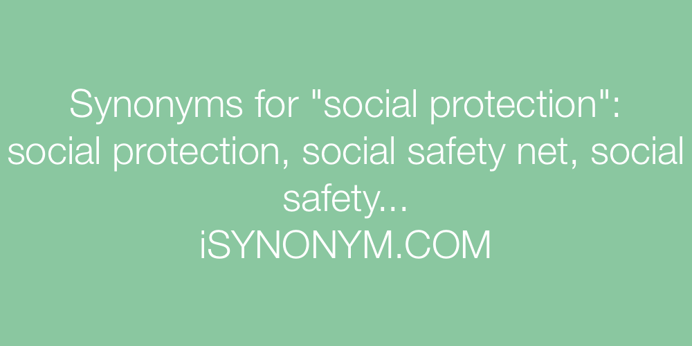 Synonyms social protection