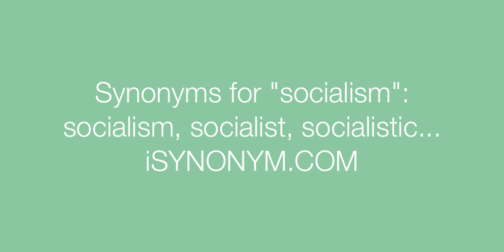 Synonyms socialism