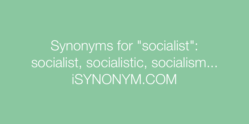 Synonyms socialist