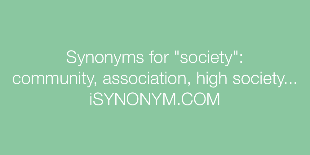 Synonyms society