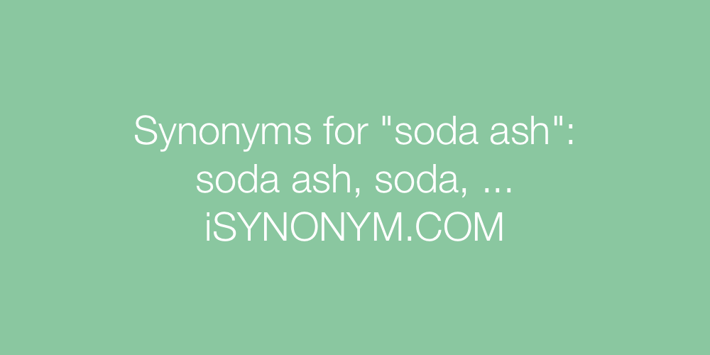Synonyms soda ash