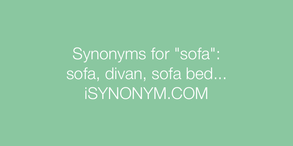 Synonyms sofa