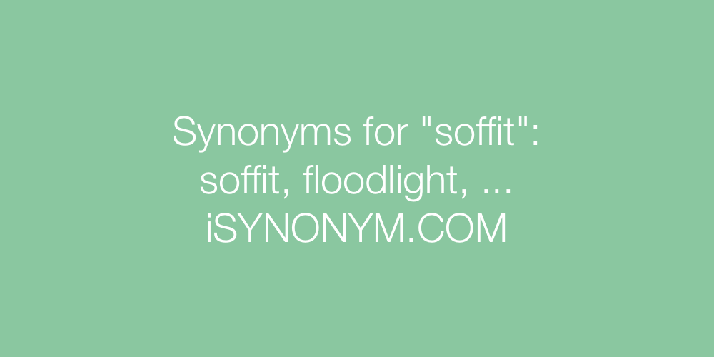 Synonyms soffit