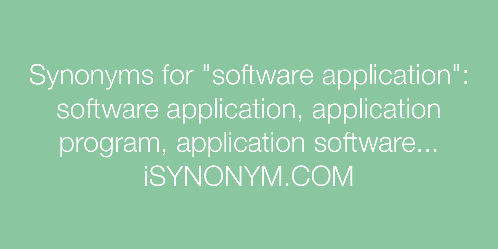 Synonyms software application