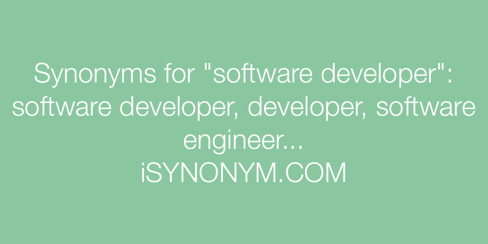 Synonyms software developer
