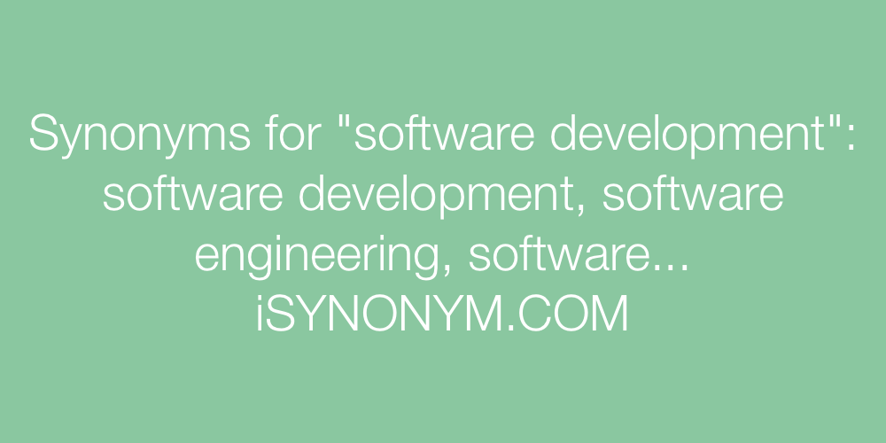 Synonyms software development