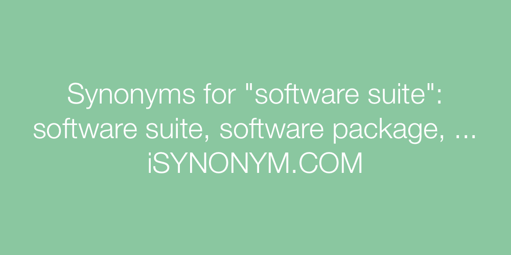 Synonyms software suite