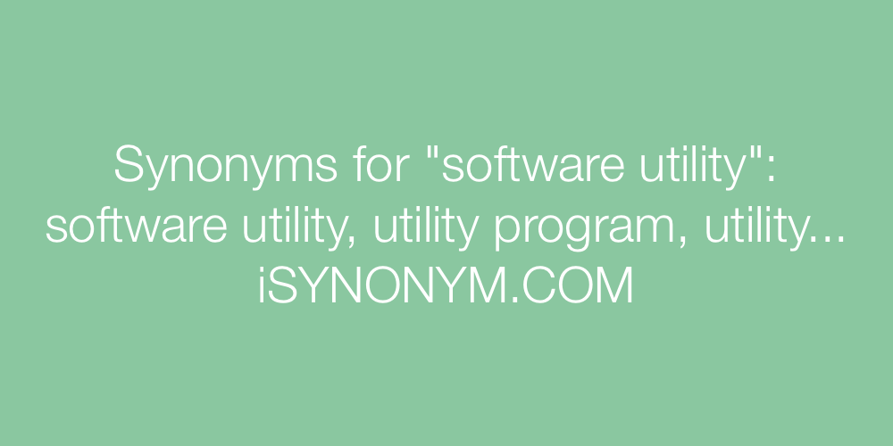 Synonyms software utility