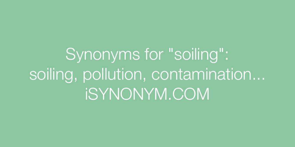 Synonyms soiling