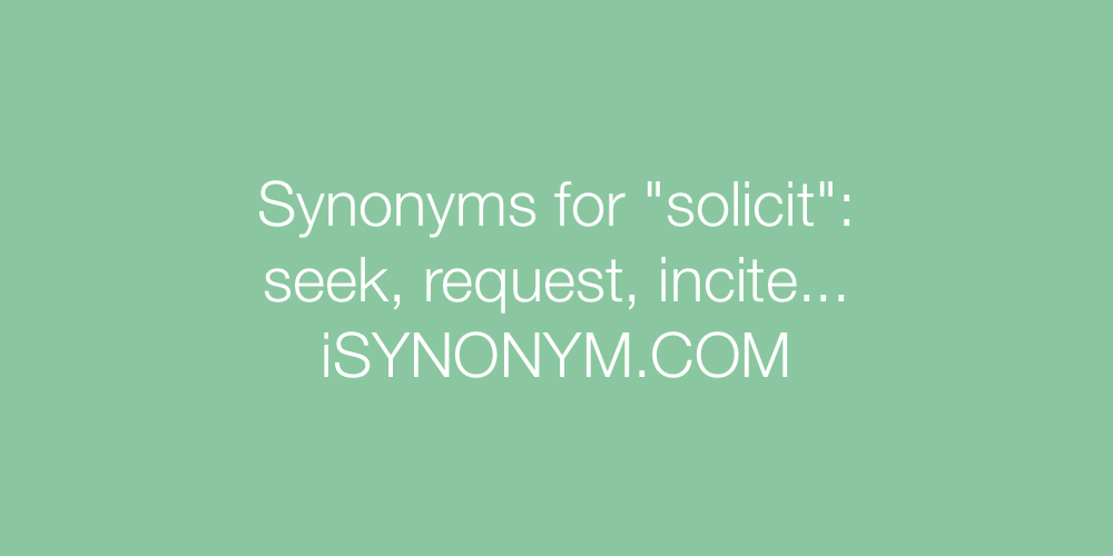Synonyms solicit