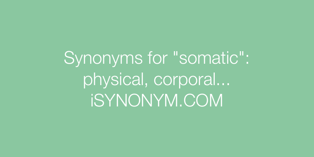 Synonyms somatic