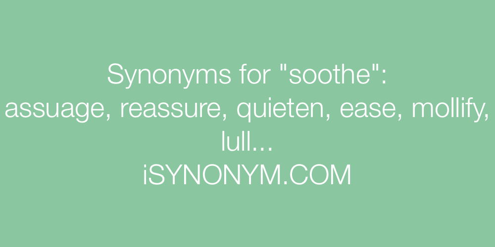 Synonyms soothe