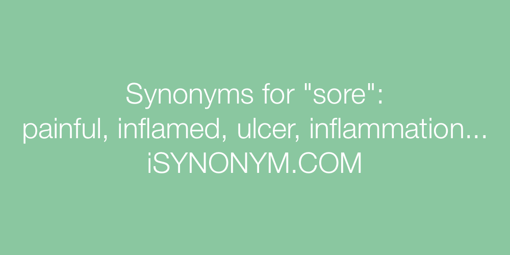 Synonyms sore