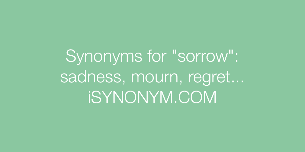 Synonyms sorrow