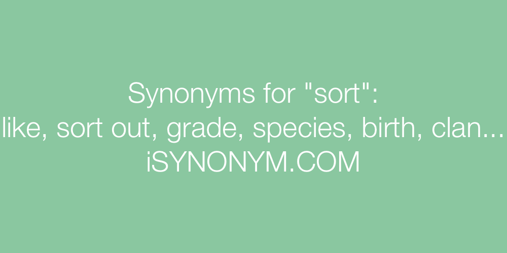 Synonyms sort