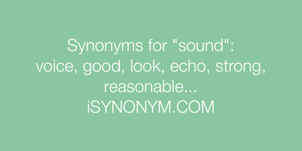 Synonyms sound