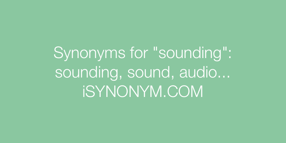 Synonyms sounding