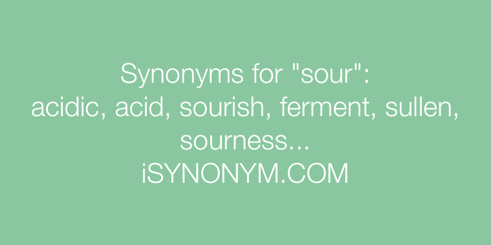 Synonyms sour