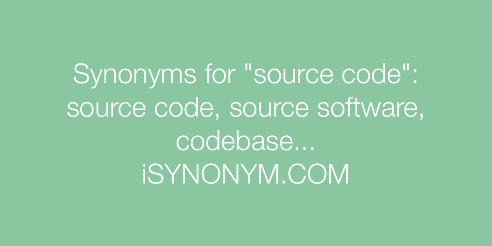 Synonyms source code