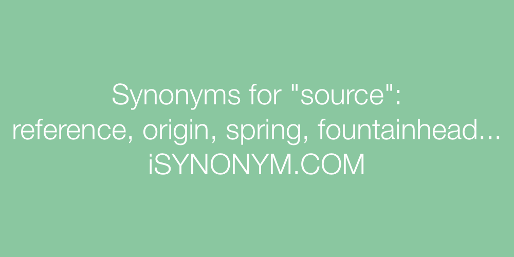 Synonyms source