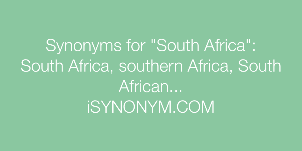 Synonyms South Africa