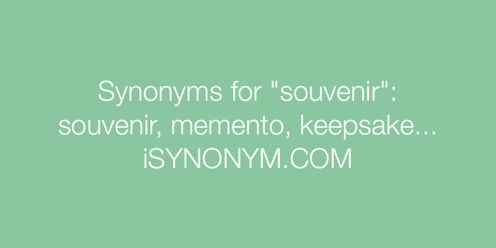 Synonyms souvenir