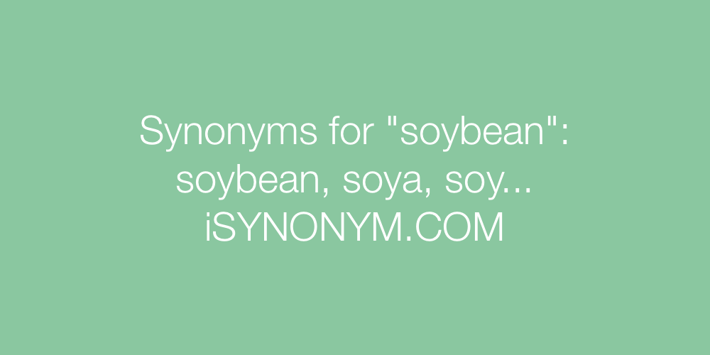 Synonyms soybean