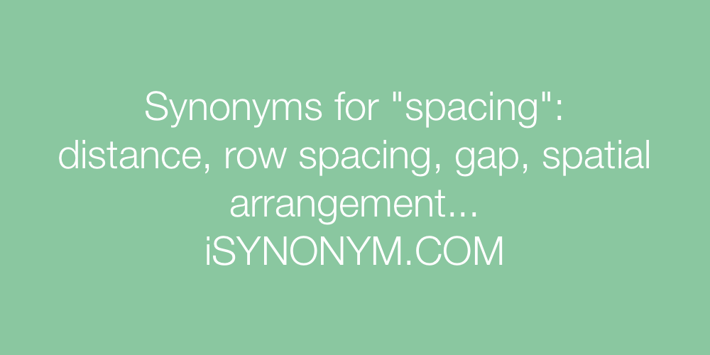 Synonyms spacing