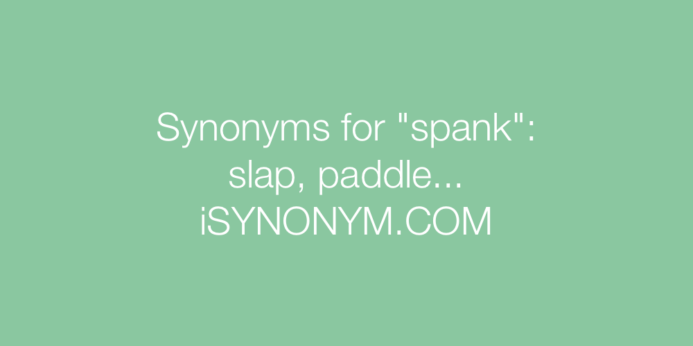 Synonyms spank