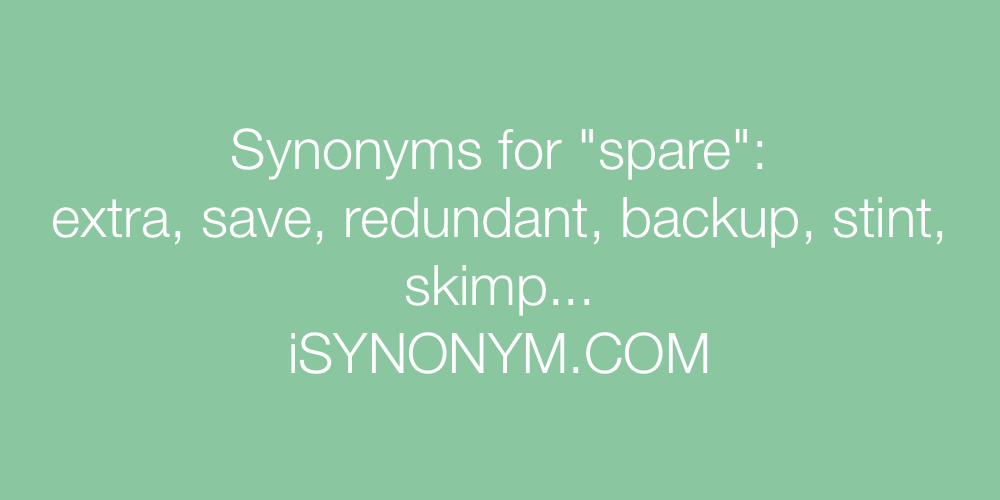 Synonyms spare